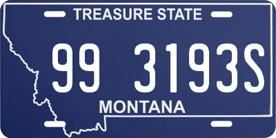 MT license plate 993193S