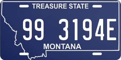 MT license plate 993194E