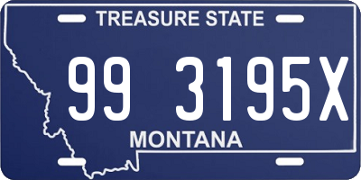 MT license plate 993195X