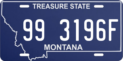 MT license plate 993196F