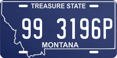 MT license plate 993196P