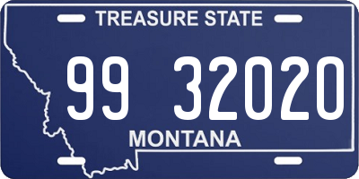 MT license plate 993202O