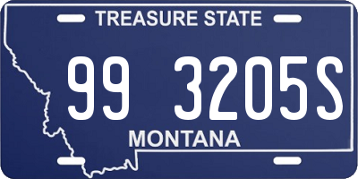 MT license plate 993205S