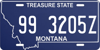 MT license plate 993205Z