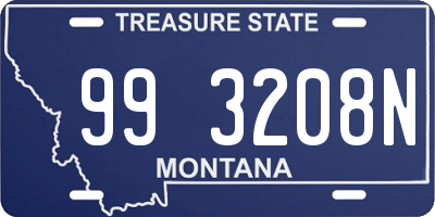 MT license plate 993208N