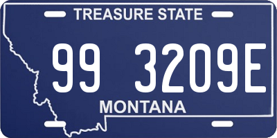 MT license plate 993209E