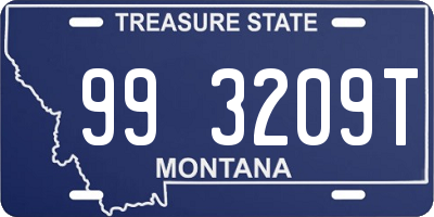 MT license plate 993209T