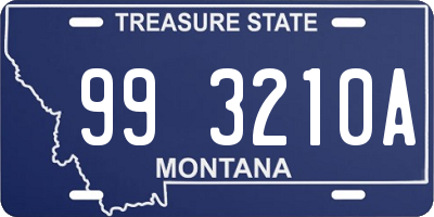 MT license plate 993210A