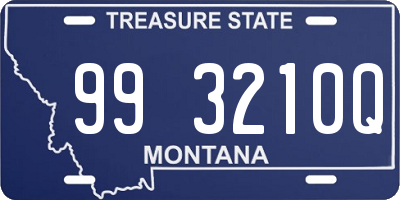 MT license plate 993210Q