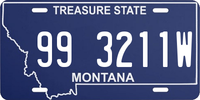 MT license plate 993211W