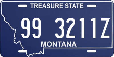 MT license plate 993211Z