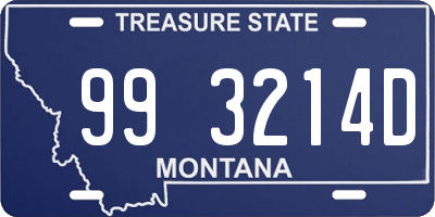 MT license plate 993214D