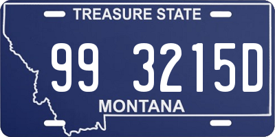 MT license plate 993215D