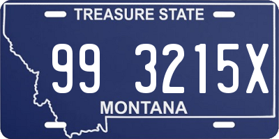 MT license plate 993215X