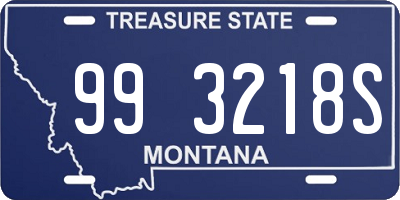 MT license plate 993218S