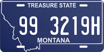 MT license plate 993219H