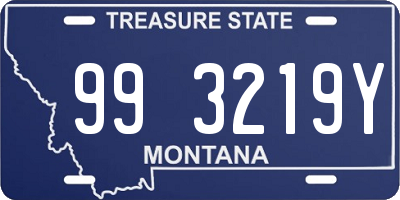 MT license plate 993219Y