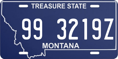 MT license plate 993219Z