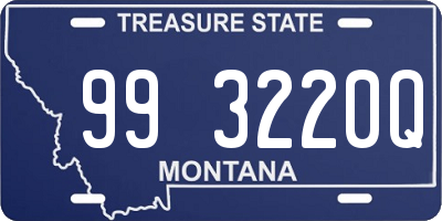 MT license plate 993220Q