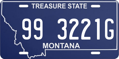 MT license plate 993221G