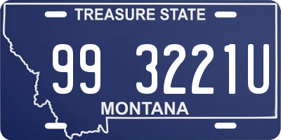 MT license plate 993221U