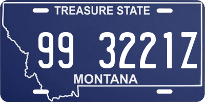 MT license plate 993221Z