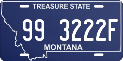 MT license plate 993222F