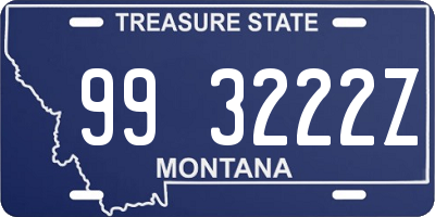 MT license plate 993222Z