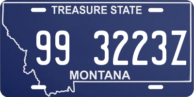 MT license plate 993223Z