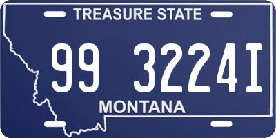 MT license plate 993224I