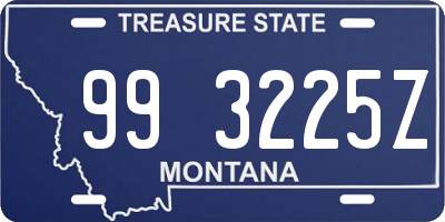 MT license plate 993225Z