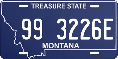 MT license plate 993226E