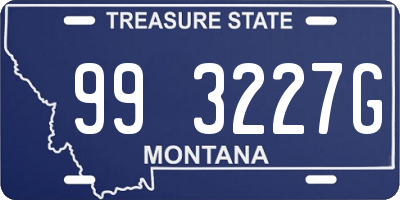 MT license plate 993227G