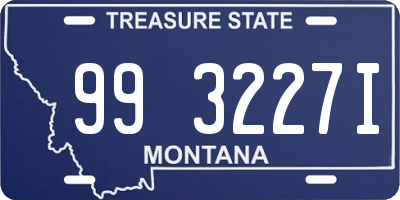 MT license plate 993227I