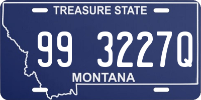 MT license plate 993227Q