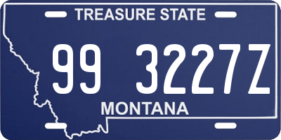 MT license plate 993227Z