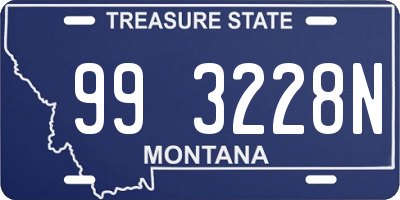 MT license plate 993228N