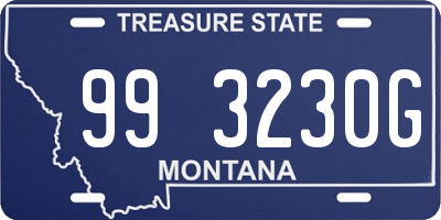 MT license plate 993230G