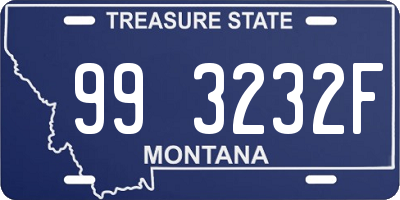 MT license plate 993232F