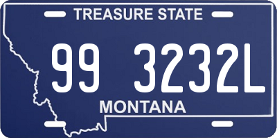 MT license plate 993232L