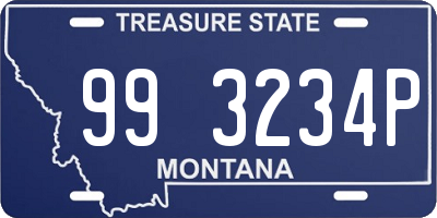 MT license plate 993234P