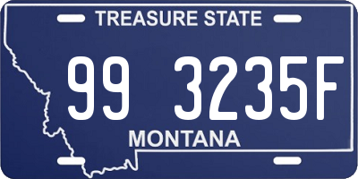 MT license plate 993235F