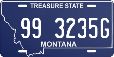 MT license plate 993235G