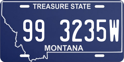 MT license plate 993235W