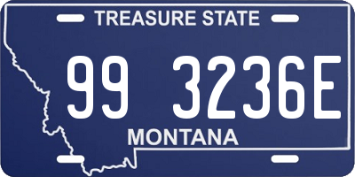 MT license plate 993236E