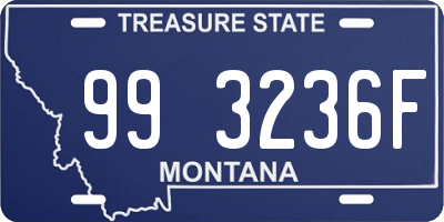 MT license plate 993236F