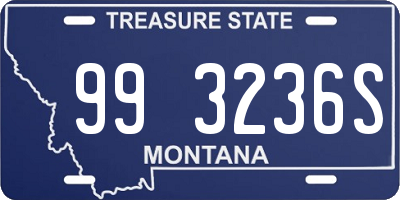 MT license plate 993236S