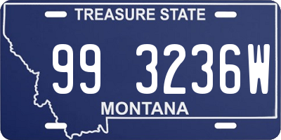 MT license plate 993236W