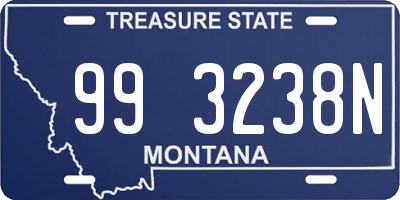 MT license plate 993238N