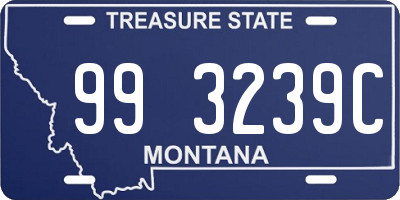 MT license plate 993239C